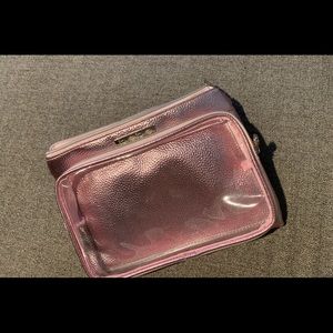 Bebe Bag Travel Cosmetic Case Silver New